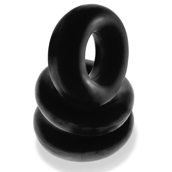 Oxballs Fat Willy 3-pack Jumbo Cockrings Flextpr Black