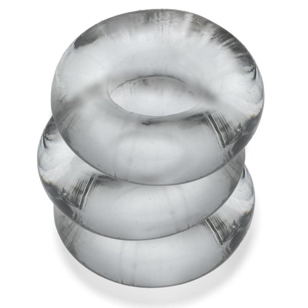 Oxballs Fat Willy 3-pack Jumbo Cockrings Flextpr Clear