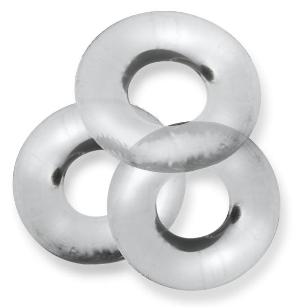 Oxballs Fat Willy 3-pack Jumbo Cockrings Flextpr Clear