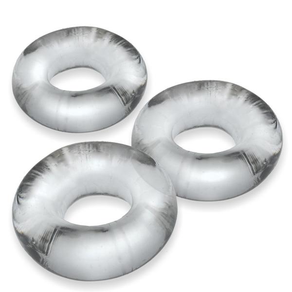 Oxballs Fat Willy 3-pack Jumbo Cockrings Flextpr Clear