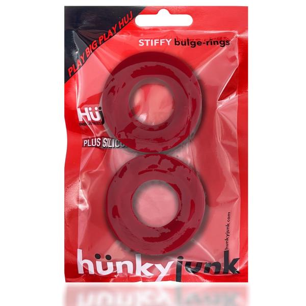 Oxballs Stiffy 2-pack Bulge Cockrings Silicone Tpr Cherry Ice