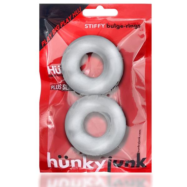 Oxballs Stiffy 2-pack Bulge Cockrings Silicone Tpr Clear Ice