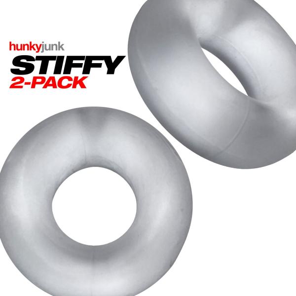 Oxballs Stiffy 2-pack Bulge Cockrings Silicone Tpr Clear Ice
