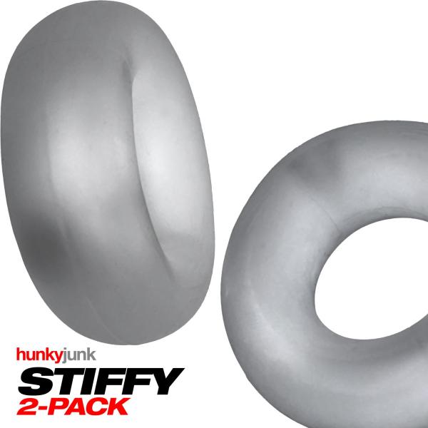 Oxballs Stiffy 2-pack Bulge Cockrings Silicone Tpr Clear Ice