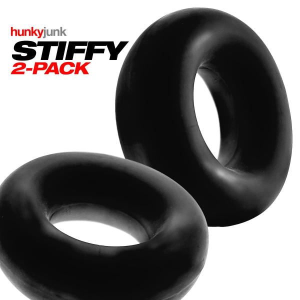 Oxballs Stiffy 2-pack Bulge Cockrings Silicone Tpr Tar Ice