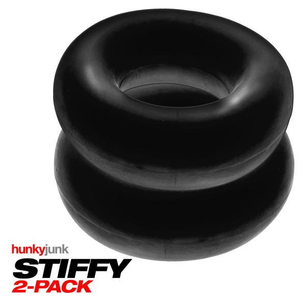 Oxballs Stiffy 2-pack Bulge Cockrings Silicone Tpr Tar Ice