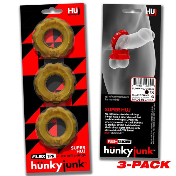 Super Huj 3pk Cockrings Bronze Metal