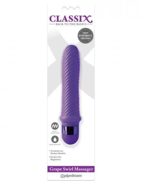 Classix Grape Swirl Massager Purple Vibrator