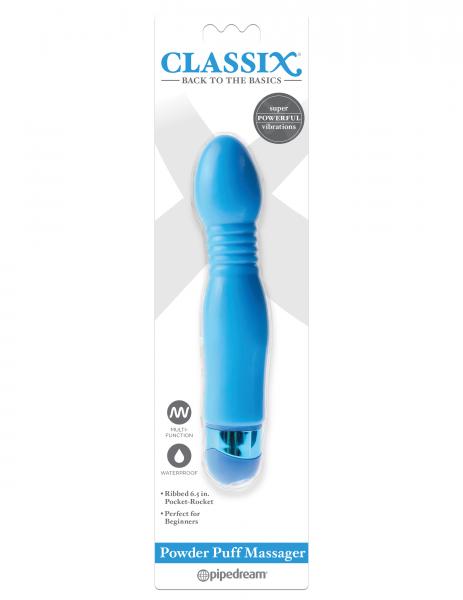 Classix Powder Puff Massager Blue