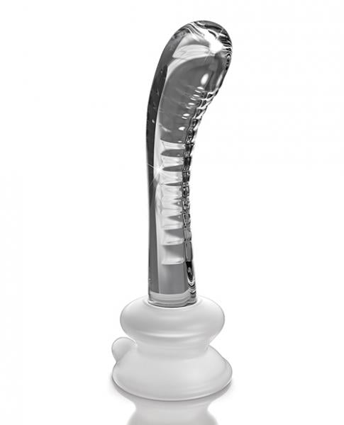 Icicles No. 88 - Glass Suction Cup G-spot Wand - Clear
