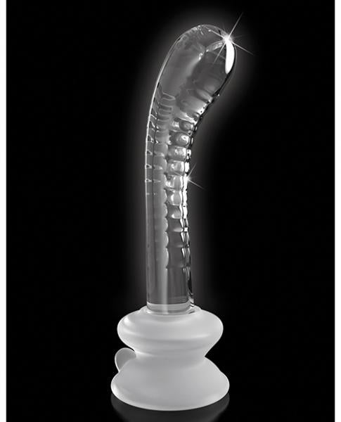 Icicles No. 88 - Glass Suction Cup G-spot Wand - Clear
