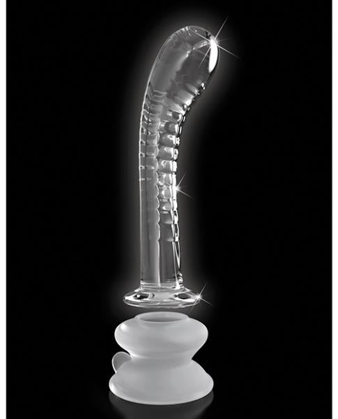 Icicles No. 88 - Glass Suction Cup G-spot Wand - Clear