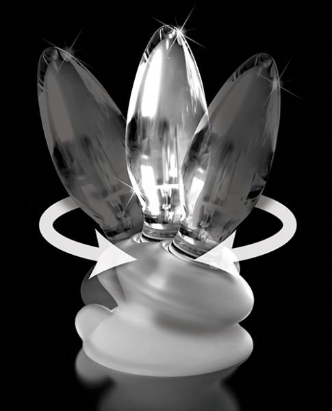 Icicles No. 91 - Glass Suction Cup Anal Plug - Clear
