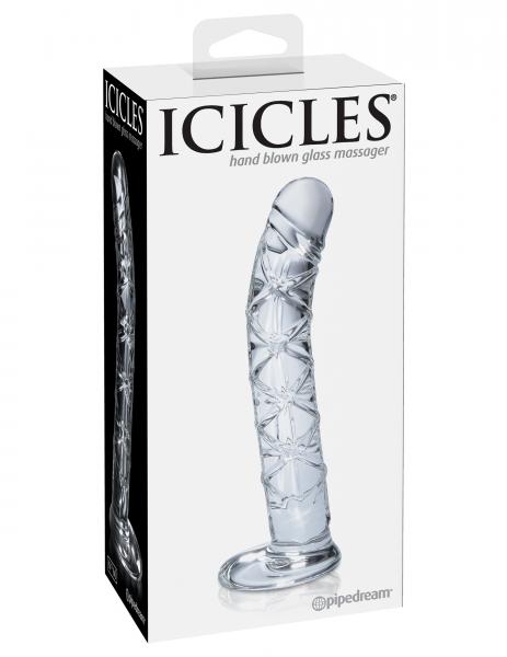 Icicles No. 60 Glass G-Spot Dong Clear