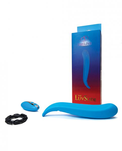 2chooselove The Luvslide Couples Vibrator W/remote - Blue