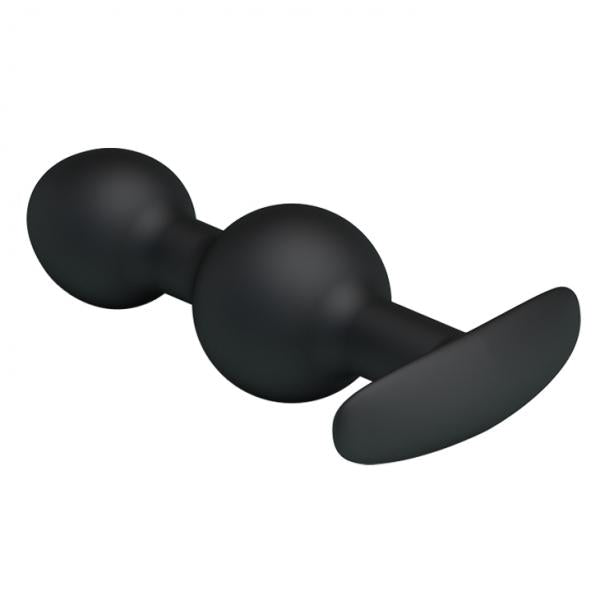Pretty Love 4.05 inches Silicone Anal Plug with Ball Black