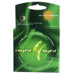 Night Light Glow-in-the-dark Condoms (3 Pack)