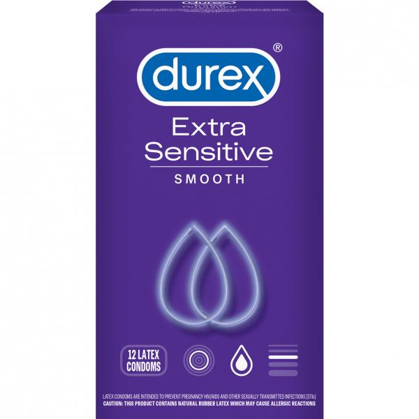 Durex Extra Sensitive Lubricated Condom Smooth 12-pack
