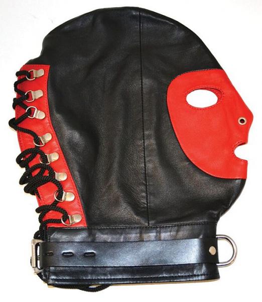 Rouge Mask W/d Ring And Lock Strap Blk/red