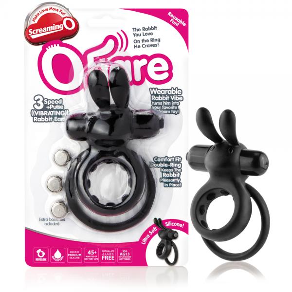OHare Rabbit Vibrating Ring - Black