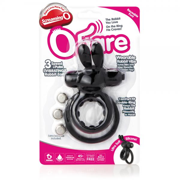 OHare Rabbit Vibrating Ring - Black