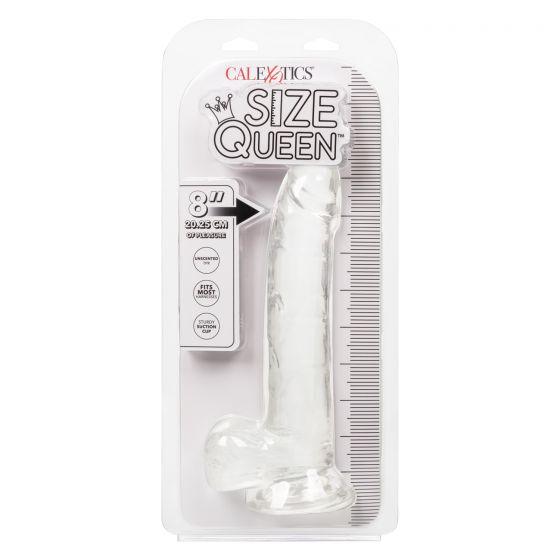 Size Queen 8'' Dildo - Clear