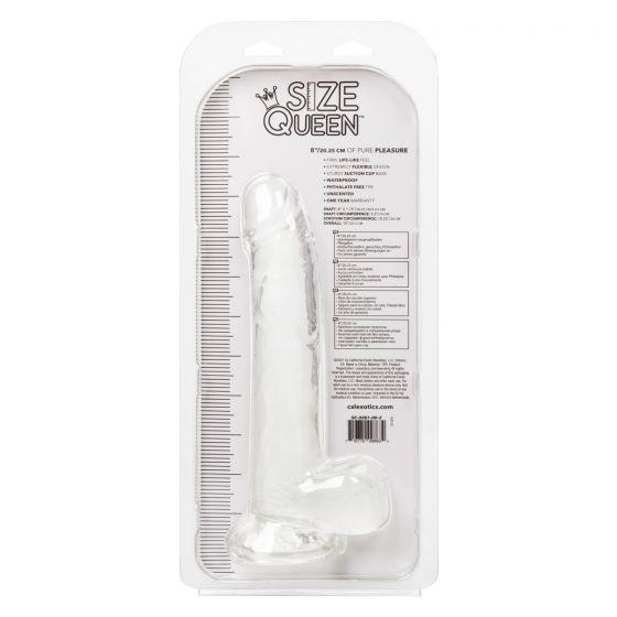 Size Queen 8'' Dildo - Clear