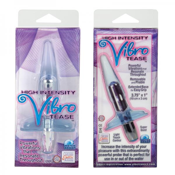 HIGH INTENSITY VIBRO TEASE 375 INCH ICE BLUE