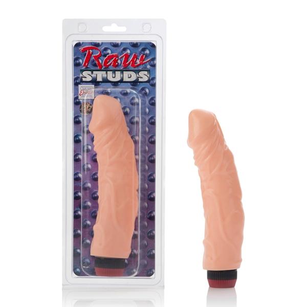 Raw Studs Super Veined Vibrator - Beige