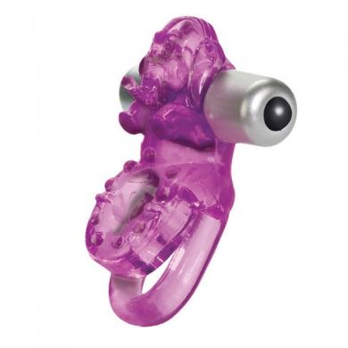 Lovers Delight Ele Double Support Enhancer Ring With Removable 3 Speed Stimulator Purple