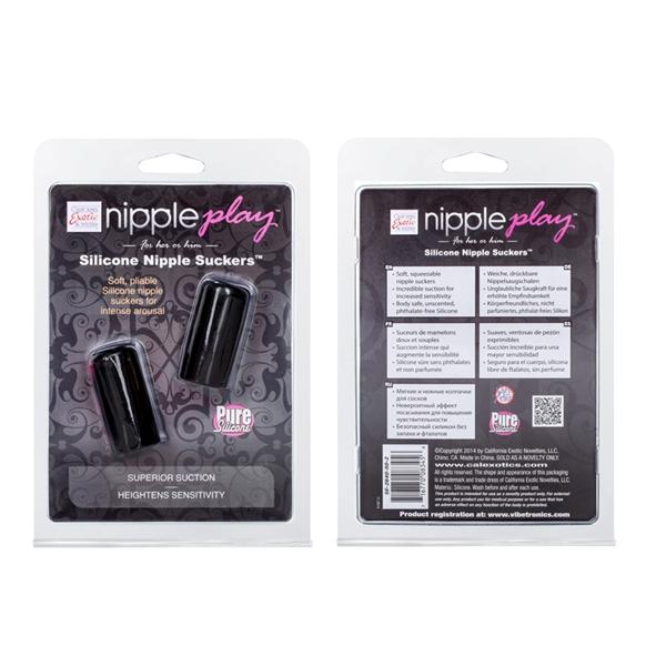 Nipple Play Silicone Nipple Suckers Black