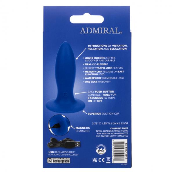 Admiral Liquid Silicone Vibe Torpedo Blu