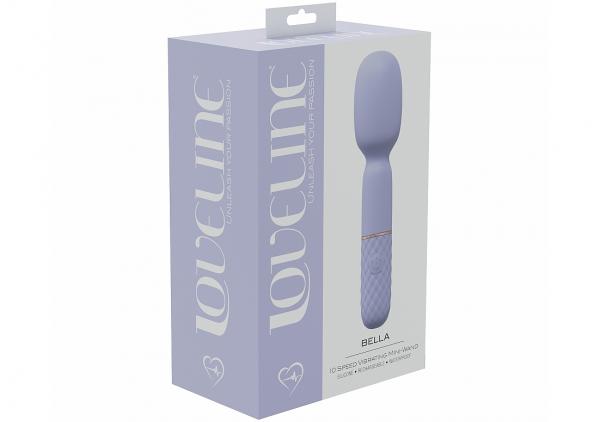 Loveline Bella 10 Speed Vibrating Mini-wand Silicone Rechargeable Waterproof Lavender