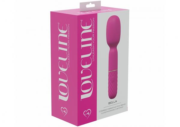 Loveline Bella 10 Speed Vibrating Mini-wand Silicone Rechargeable Waterproof Pink