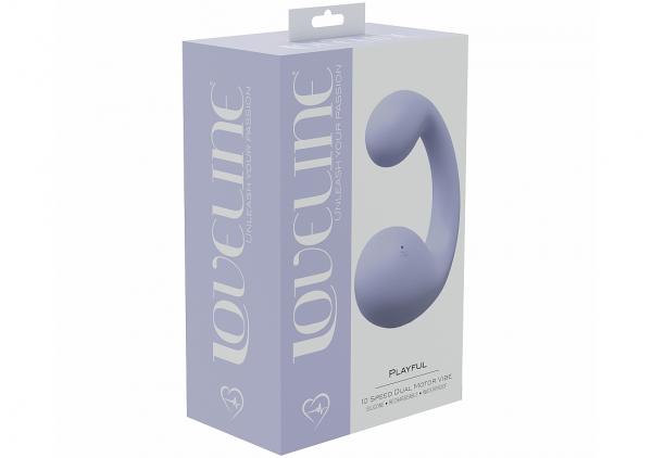 Loveline Playful 10 Speed Dual Motor Vibe Sealed Silicone Rechargeable Submersible Lavender