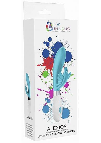 Luna Neon Alexios Ultra-soft Silicone Dual Stimulator Turquoise