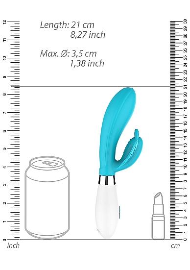 Luna Neon Alexios Ultra-soft Silicone Dual Stimulator Turquoise