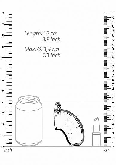 Cage With Silicone Urethal Sounding 15 - Transparent