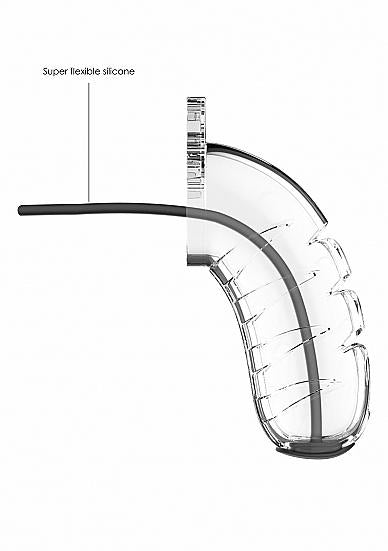 Cage With Silicone Urethal Sounding 16 - Transparent