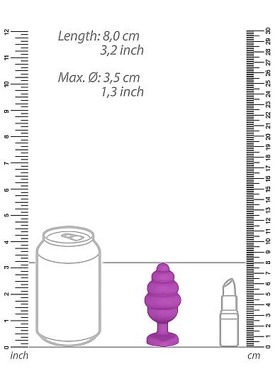 Ouch! Large Ribbed Diamond Heart Plug