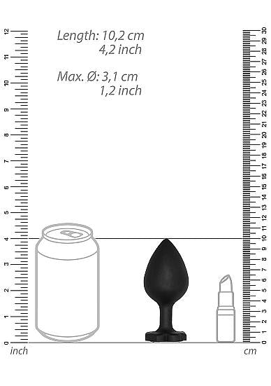 Ouch! Extra Large Lucky Diamond Butt Plug - Black