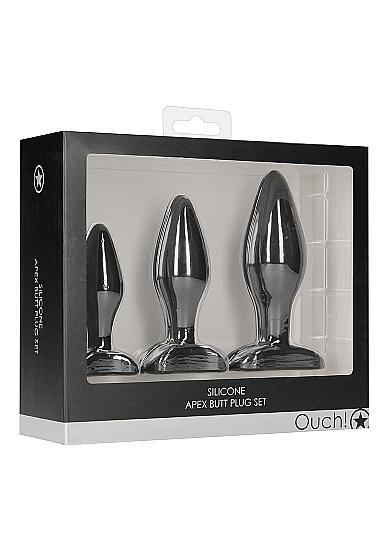 Ouch Apex Butt Plug Set Black