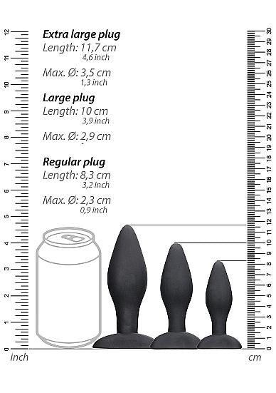 Ouch Apex Butt Plug Set Black