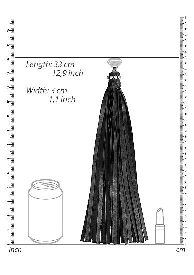 Ouch Diamond Studded Whip - Black