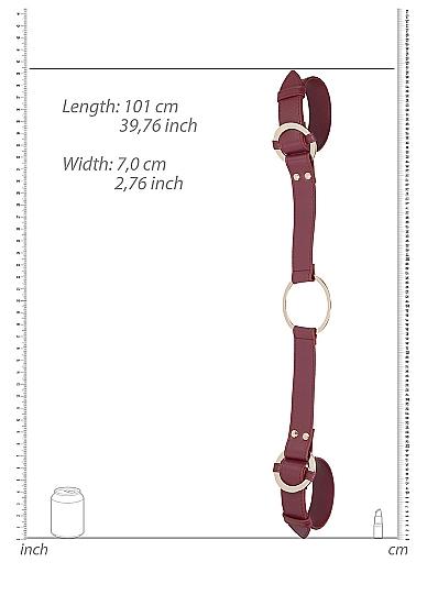 Ouch Halo Handcuff With Connector Burgundy
