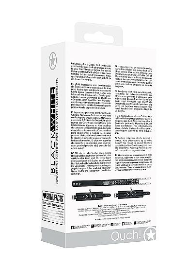 Ouch Bond Leather Collar Cuffs Leash Blk