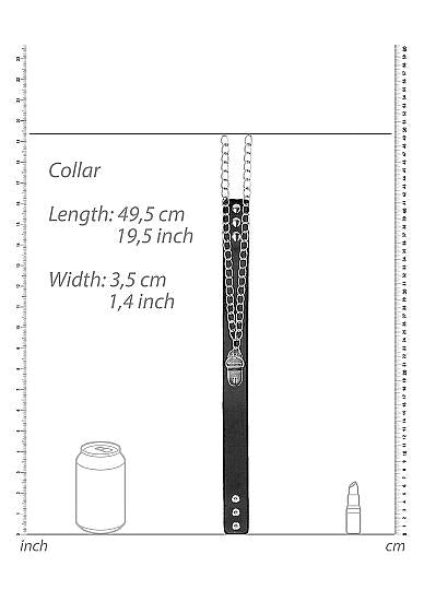 Ouch Bond Leather Collar Cuffs Leash Blk