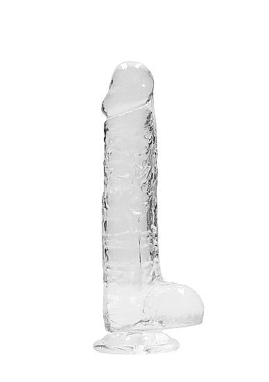 Shots RealRock Realistic Crystal Clear 8 Dildo w/Balls - Transparent Clear