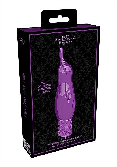 Royal Gems - Sparkle - Silicone Rechargeable Bullet - Purple