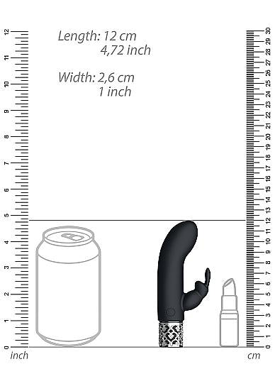 Royal Gems - Dazzling - Silicone Rechargeable Bullet - Black